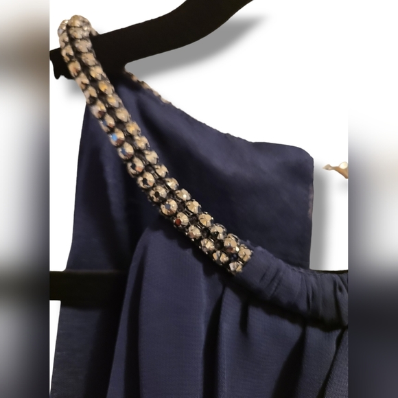 SLNY Chiffon Halter Dress NWT 6P - Picture 7 of 11